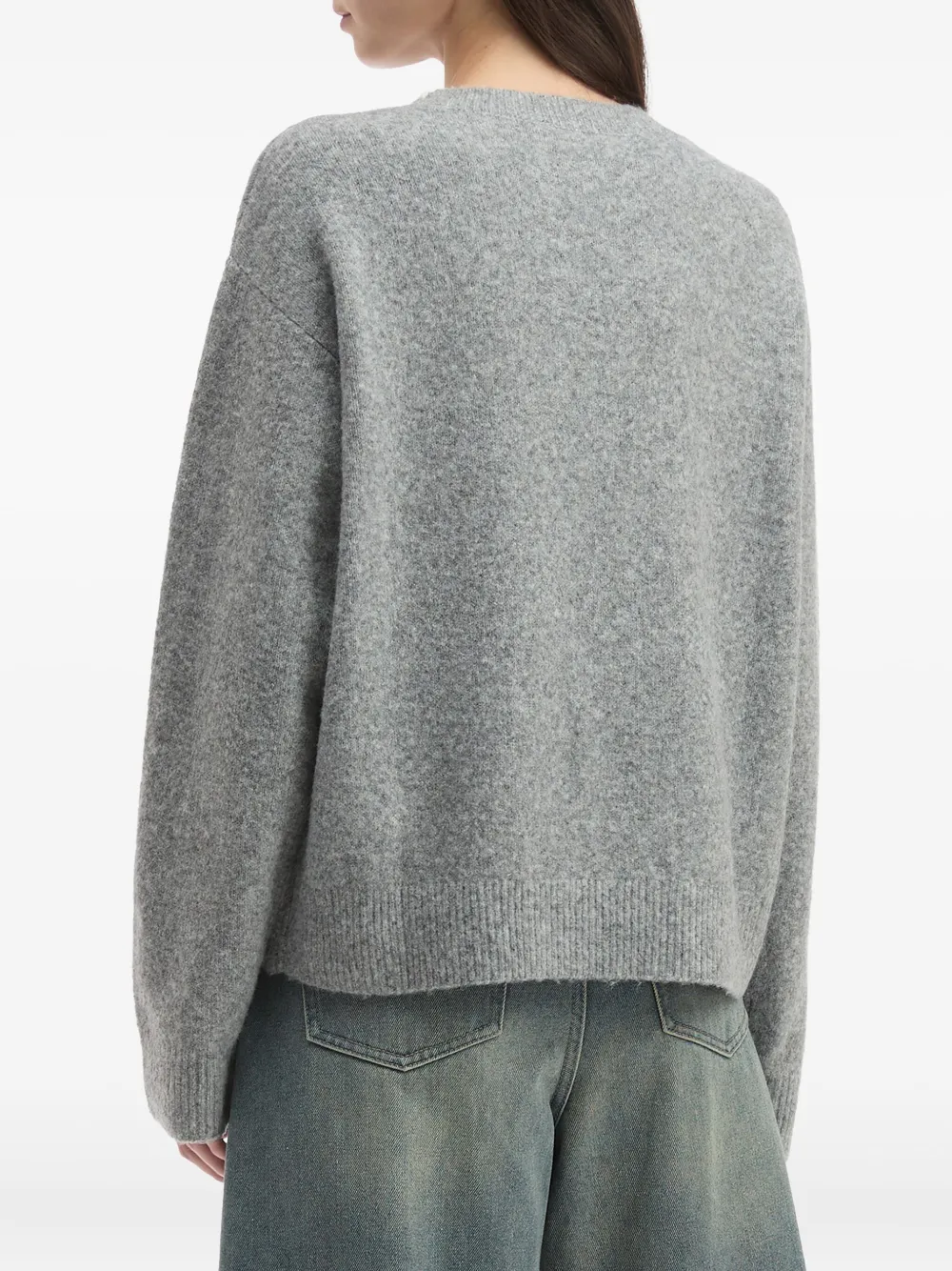Tout A Coup Dog-motif Sweater In Gray