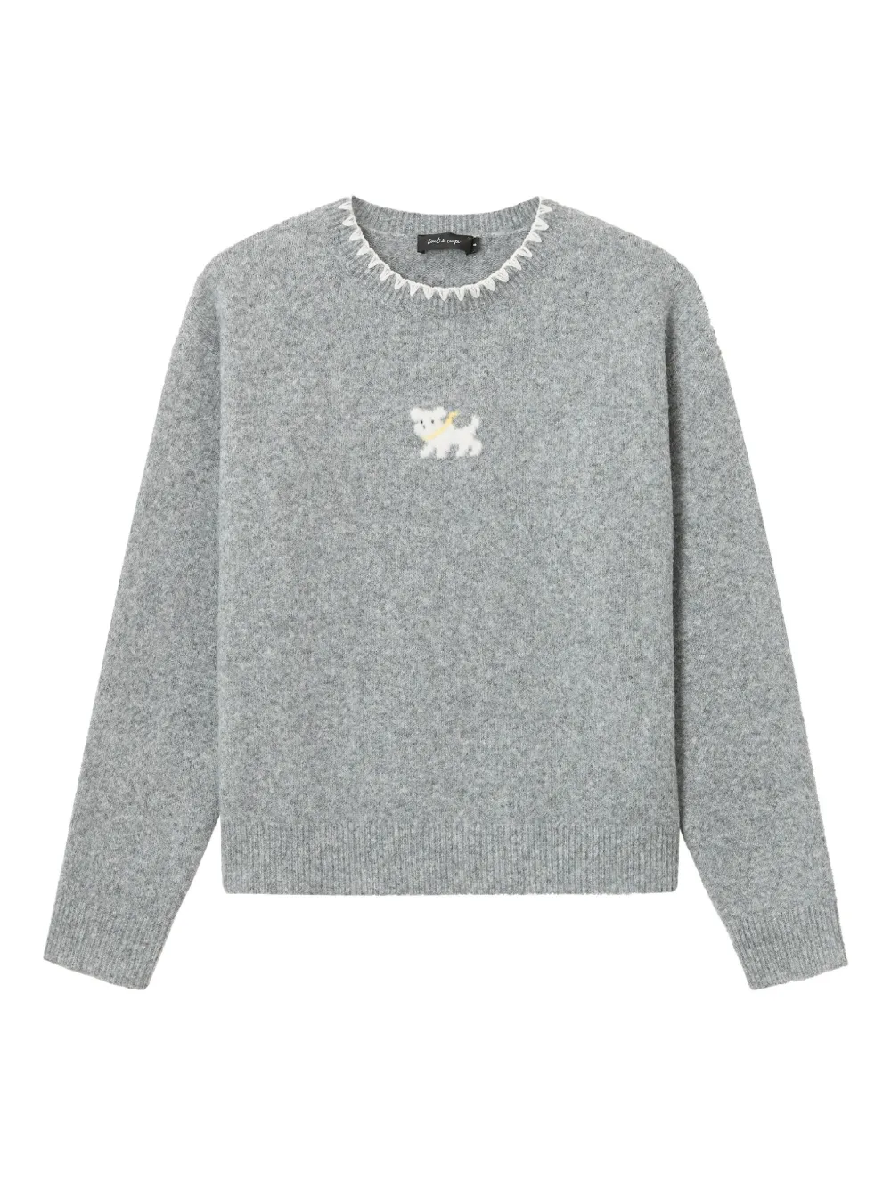 Tout A Coup Dog-motif Sweater In Gray