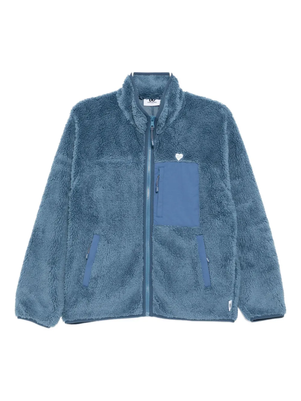 Chocoolate Logo-plaque Fleece Jacket In Blue