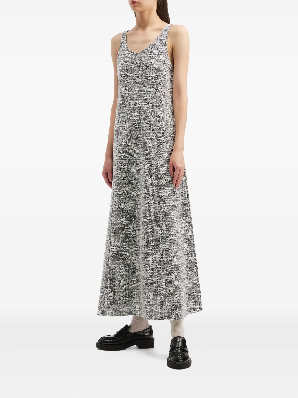 Tout A Coup Cable-knit Top And Midi Dress Set In Gray