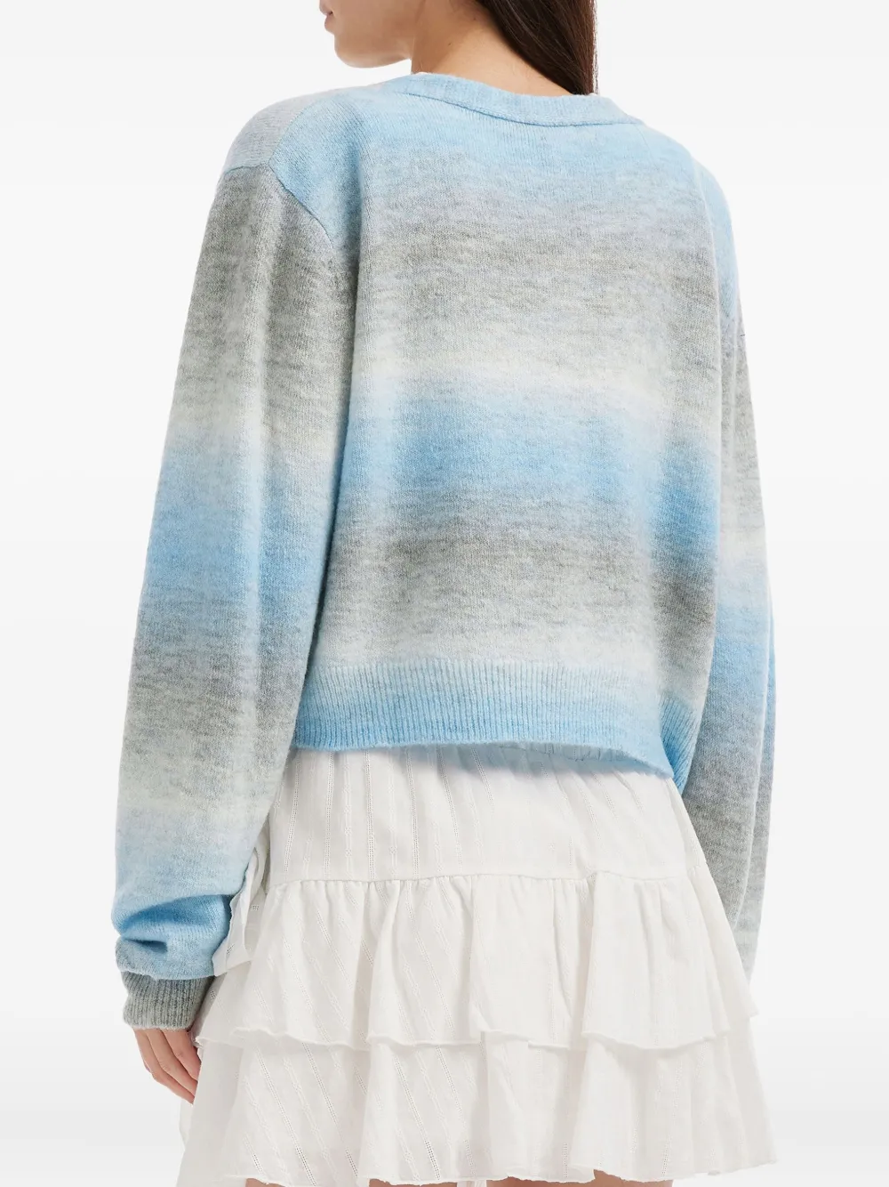 Tout A Coup Gradient-effect Cardigan In Blue