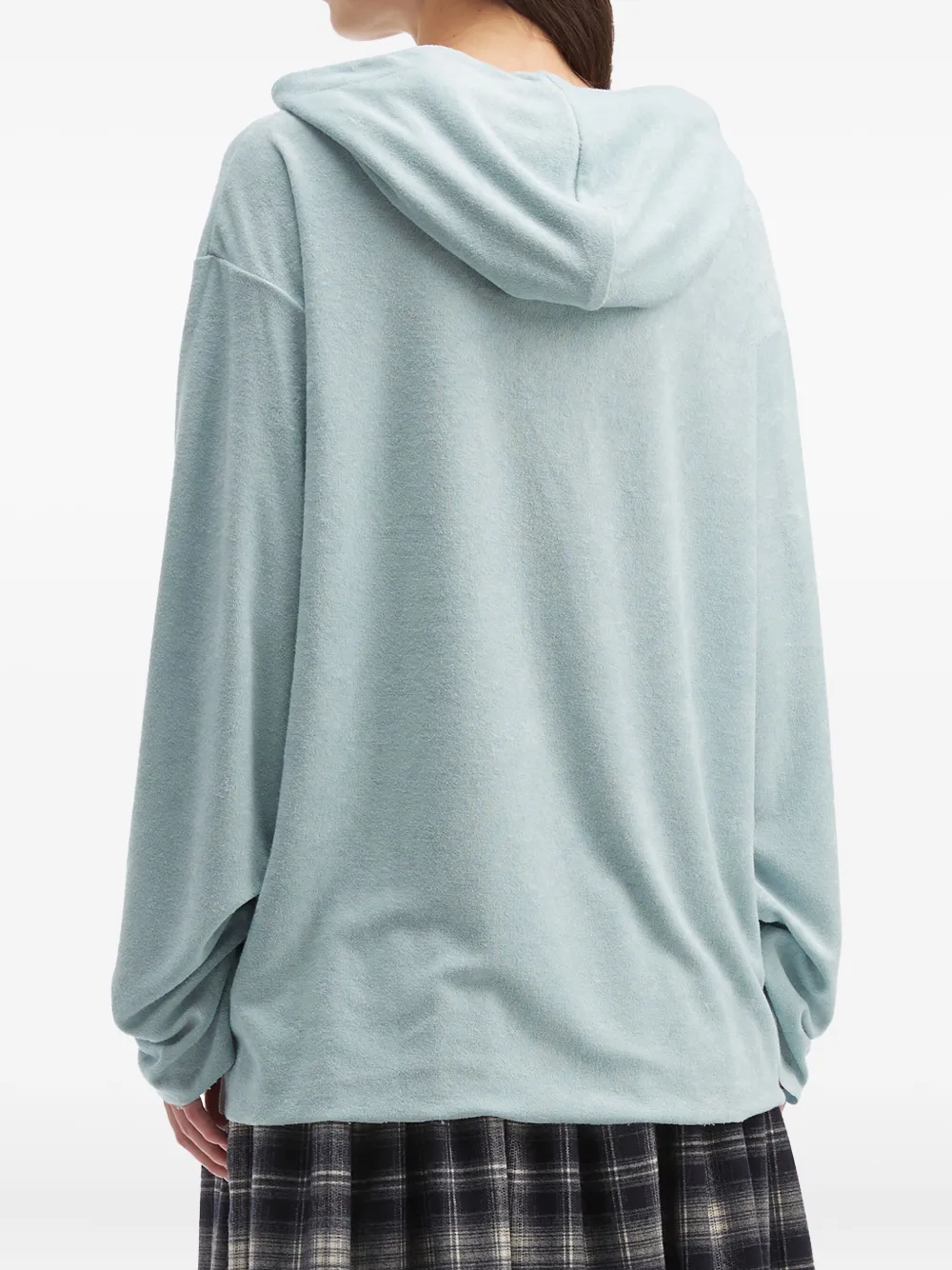 Tout A Coup Graphic-print Hoodie In Blue