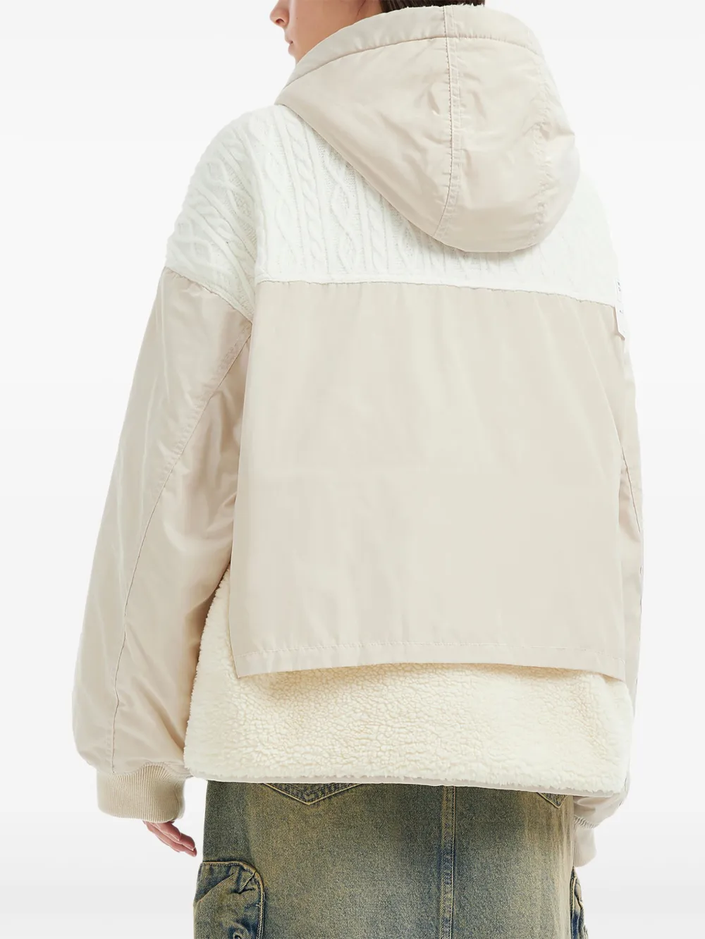 Musium Div. Kabelgebreid jack met capuchon Beige