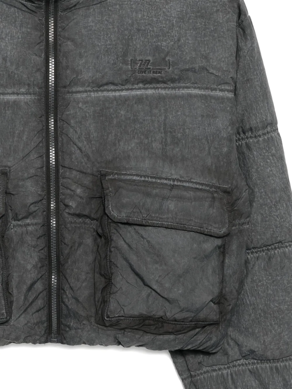 izzue Donsjack met logoprint Grijs