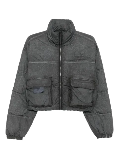 izzue logo cropped puffer jacket