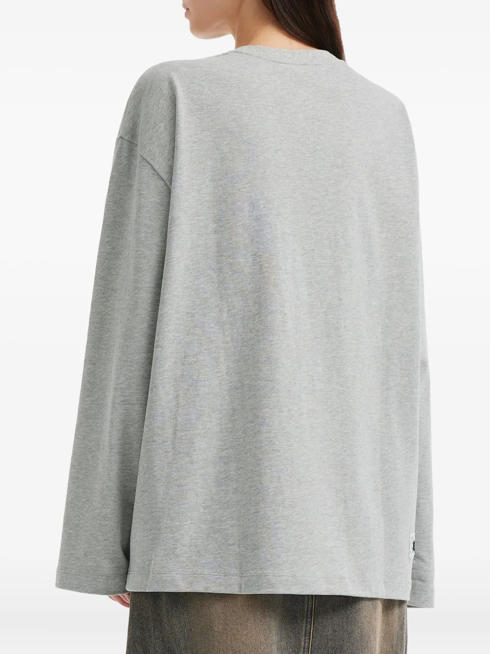 Mini Cream Graphic-print T-shirt In Gray