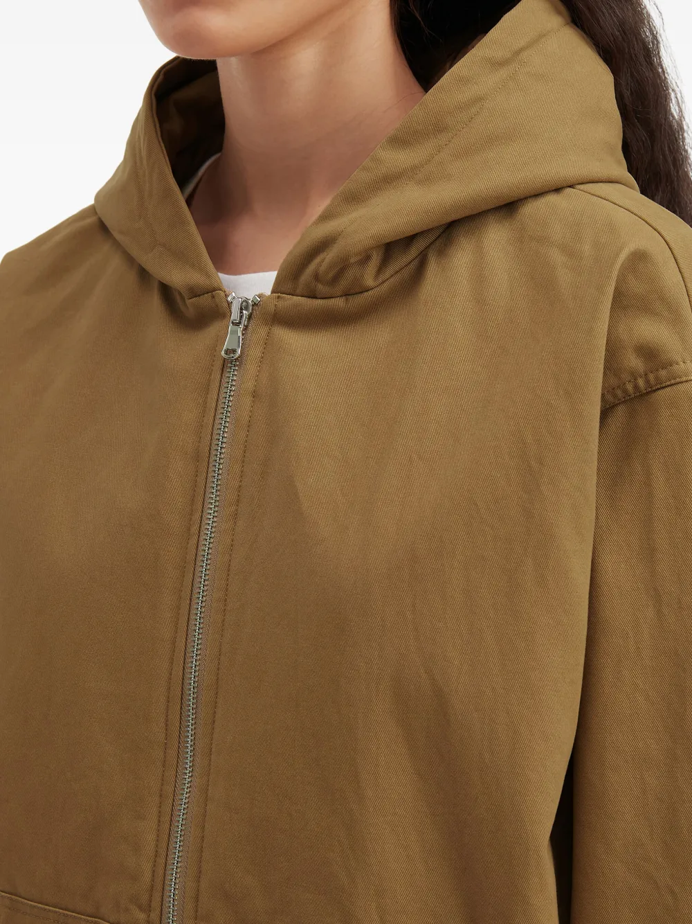 Tout A Coup Hooded Jacket In Brown