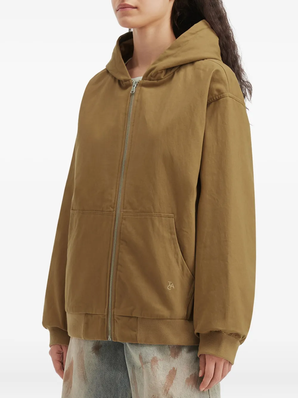 Tout A Coup Hooded Jacket In Brown
