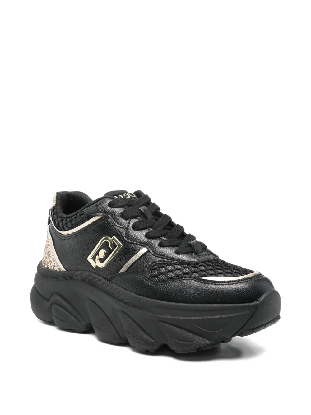 LIU JO logo-plaque sneakers - Zwart