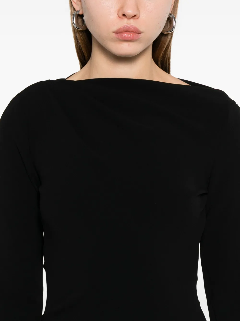 Max Mara Draped Dress In Multi