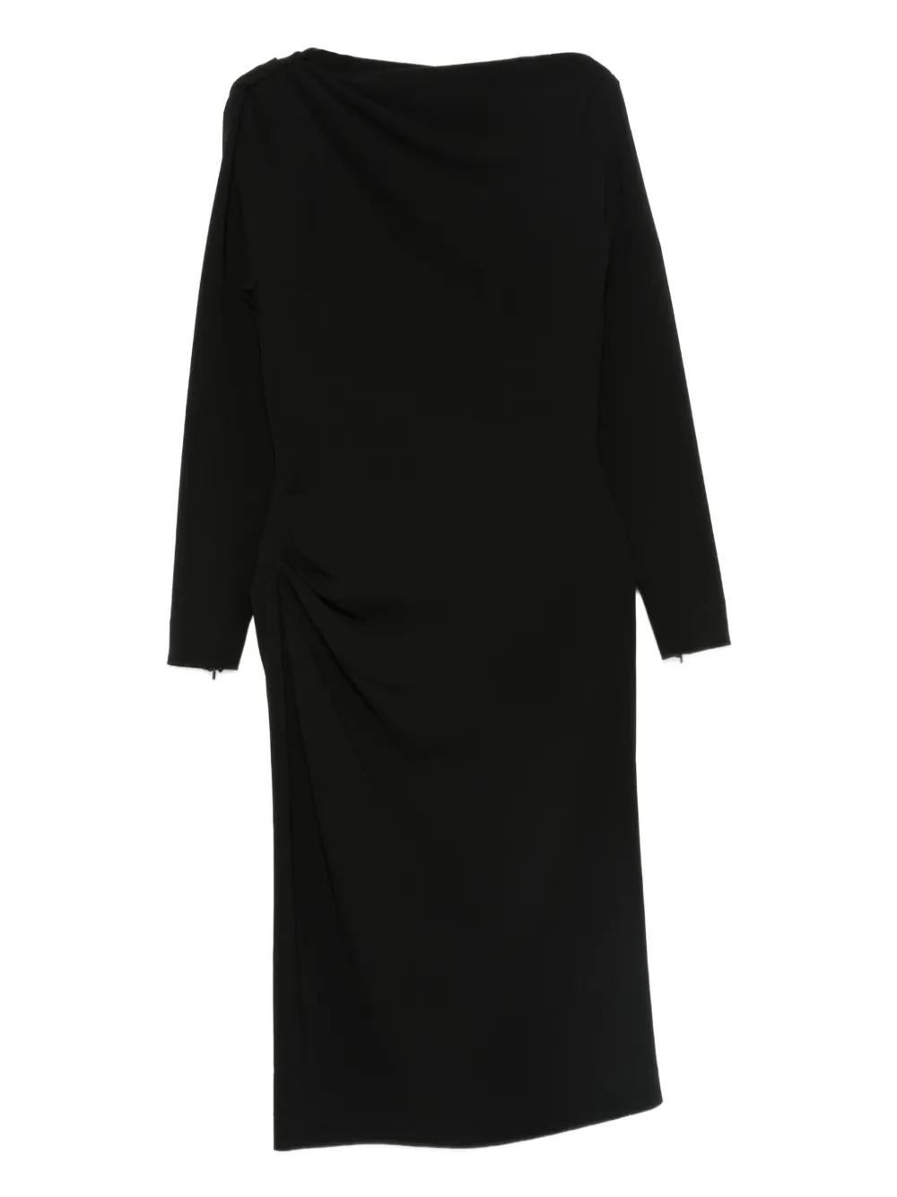 Max Mara  robe longue à design drapé | noir | Image 1