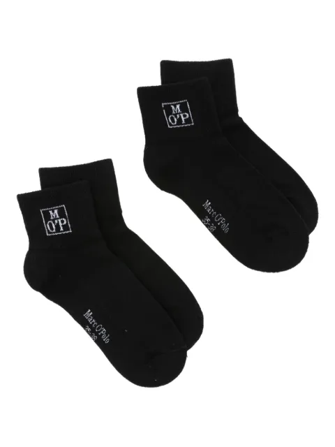 Marc O'Polo pack de dos pares de calcetines con logo en intarsia
