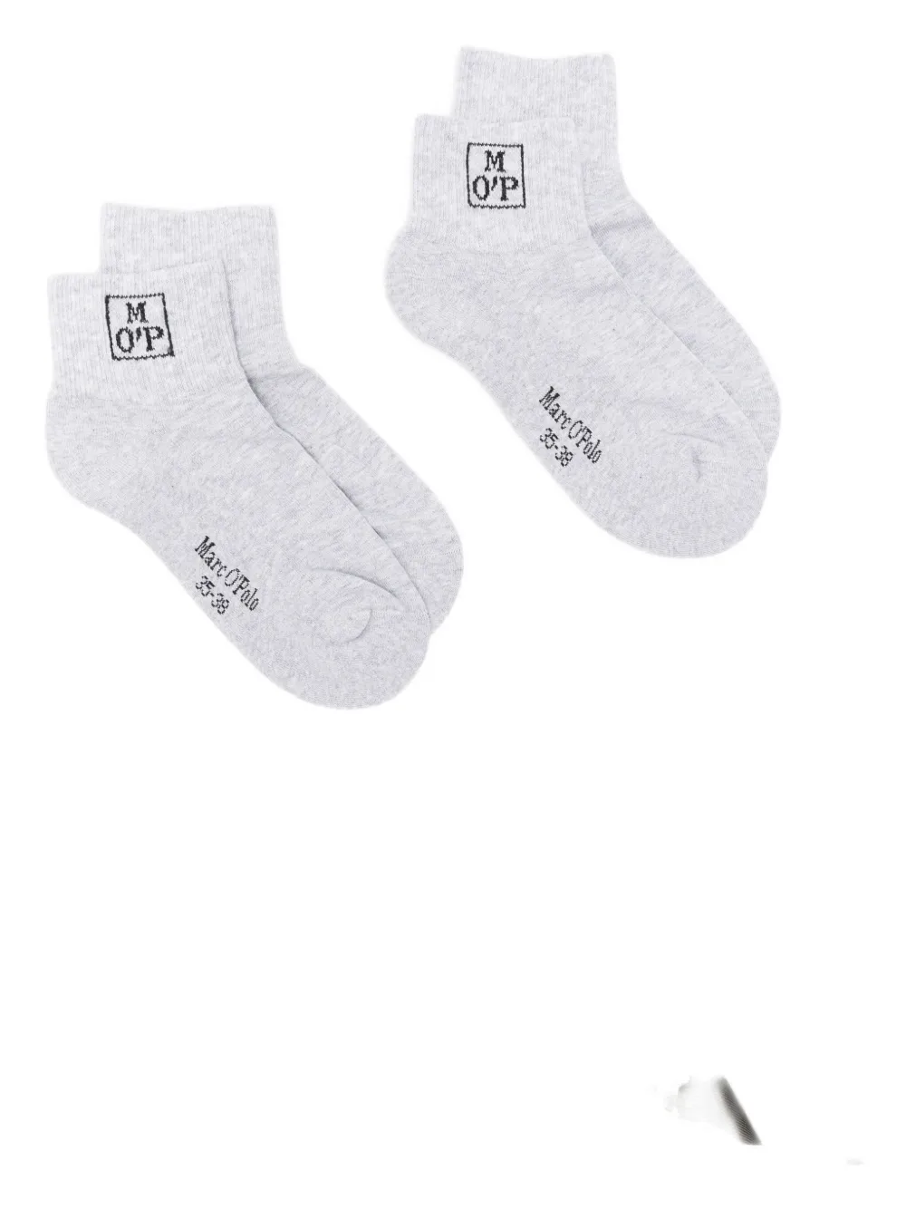 Marc O'Polo pack de dos pares de calcetines con logo en intarsia | gris | Image 1