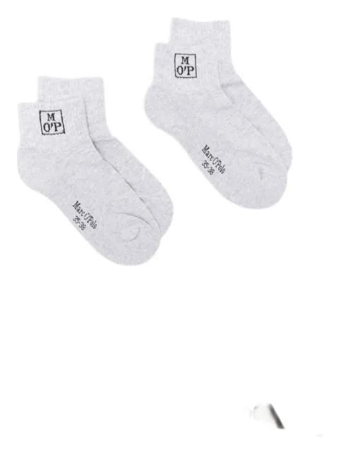Marc O'Polo pack de dos pares de calcetines con logo en intarsia