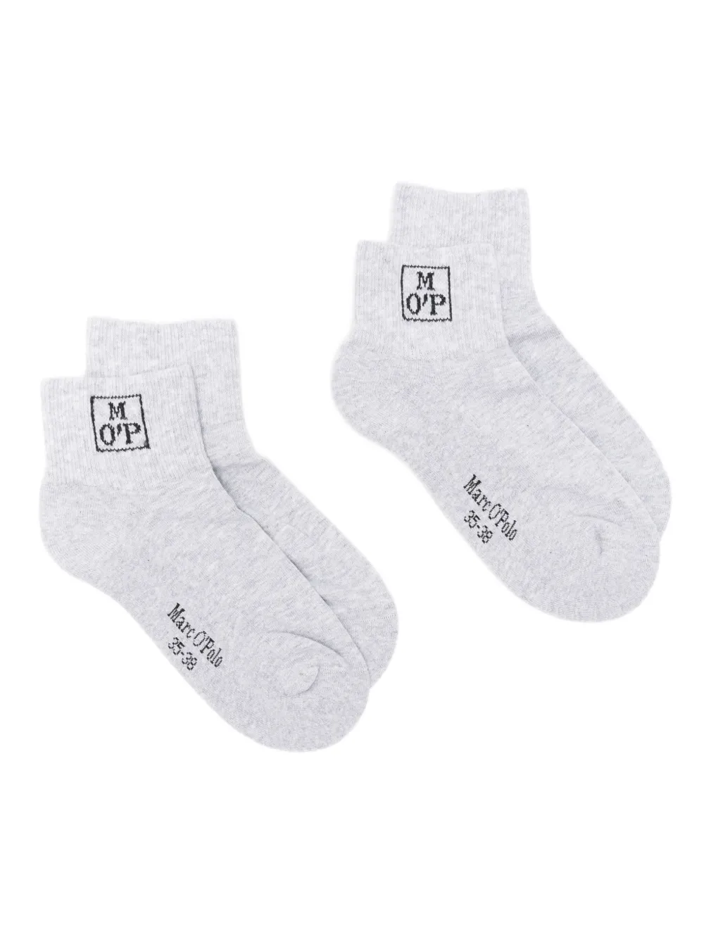 Marc O'Polo logo-intarsia socks (pack of two) | Grey | Image 1