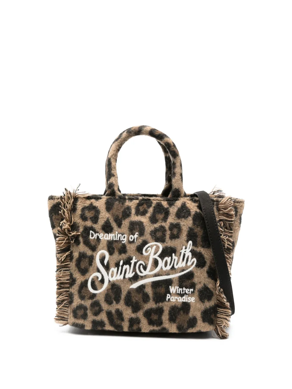 MC2 Saint Barth leopard-print logo-print tote bag | Brown | Image 1
