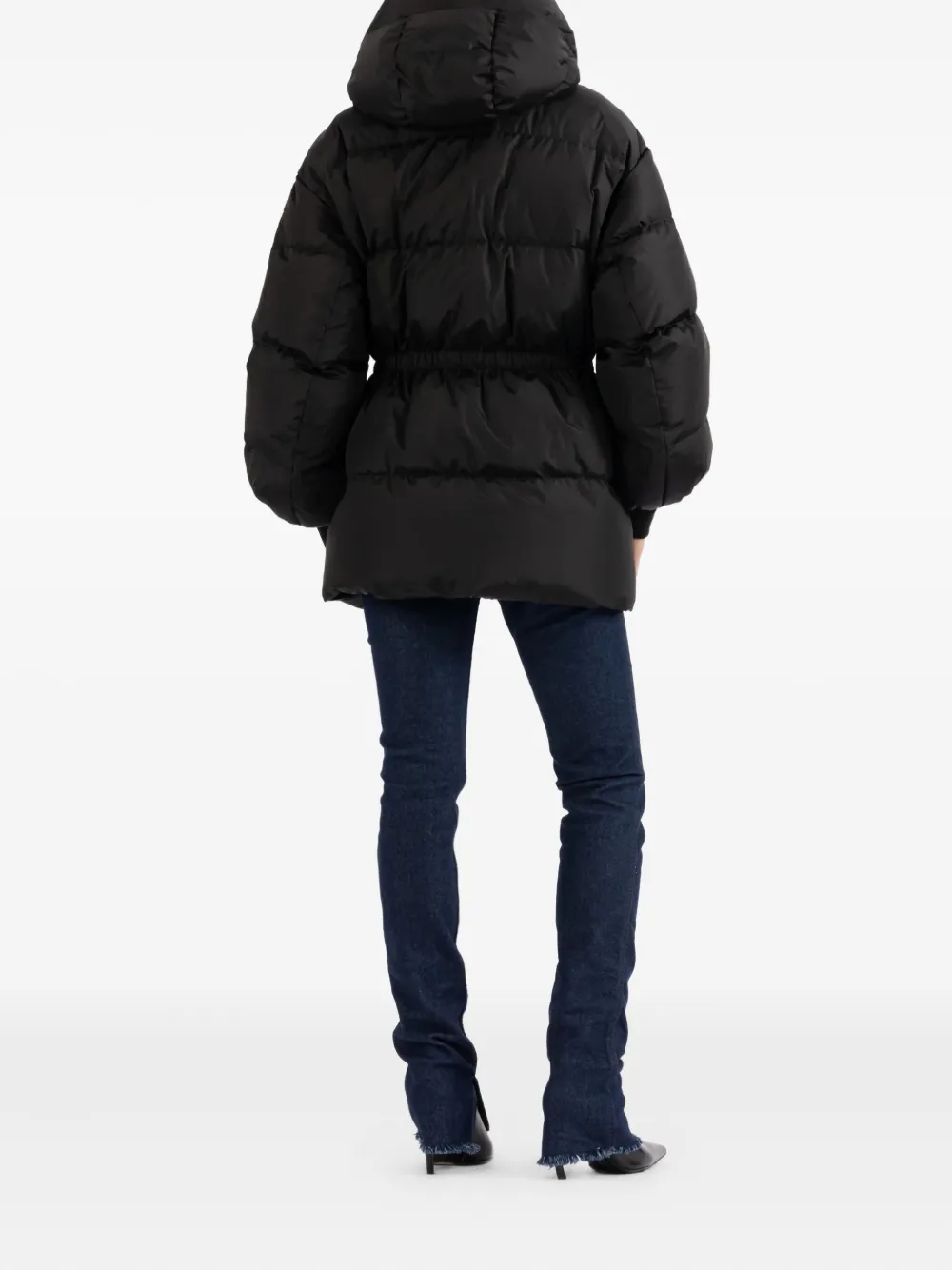 Lempelius Aza Hooded Coat In Black