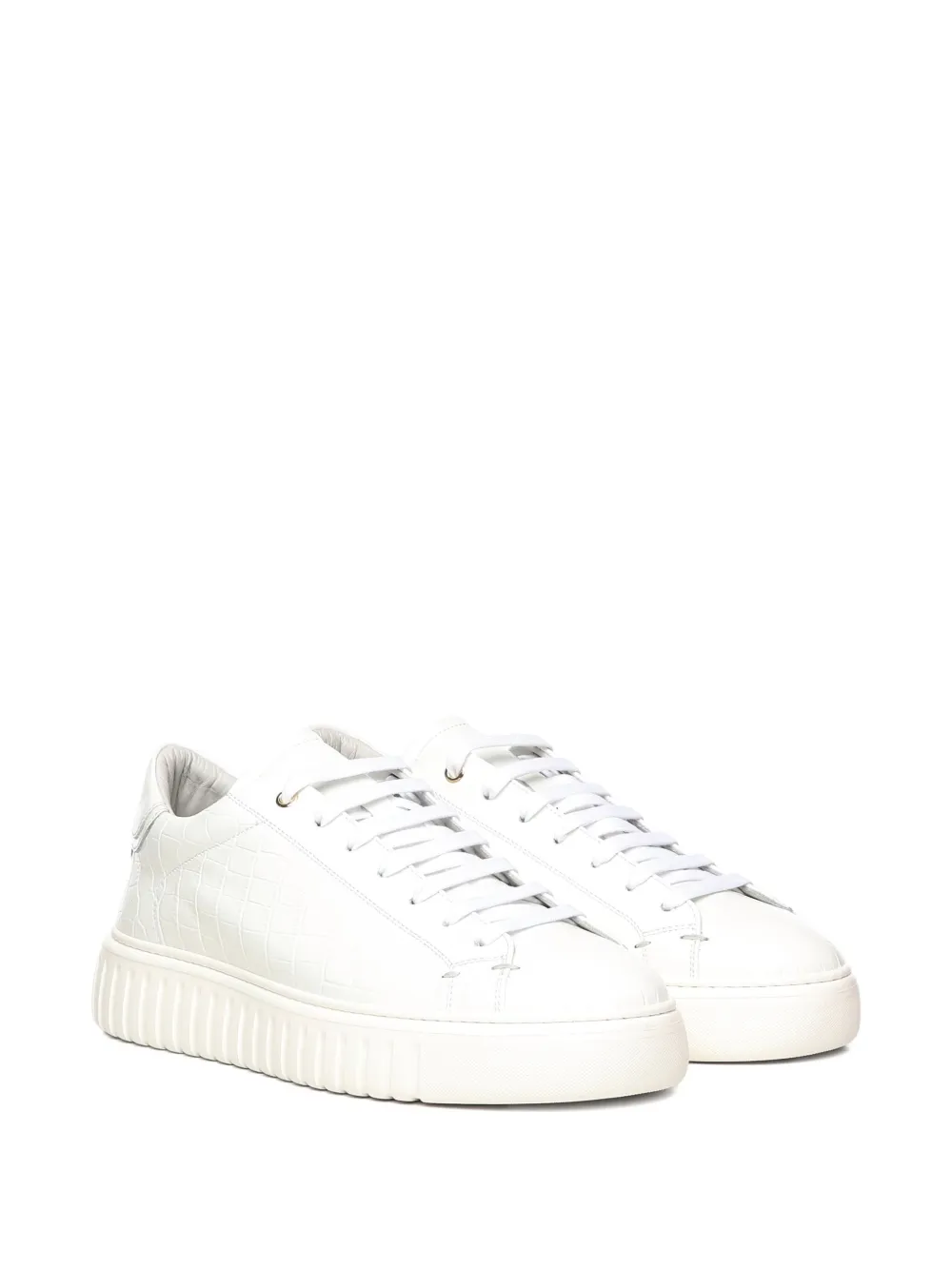 Giuliano Galiano Mars Crock leren sneakers Wit