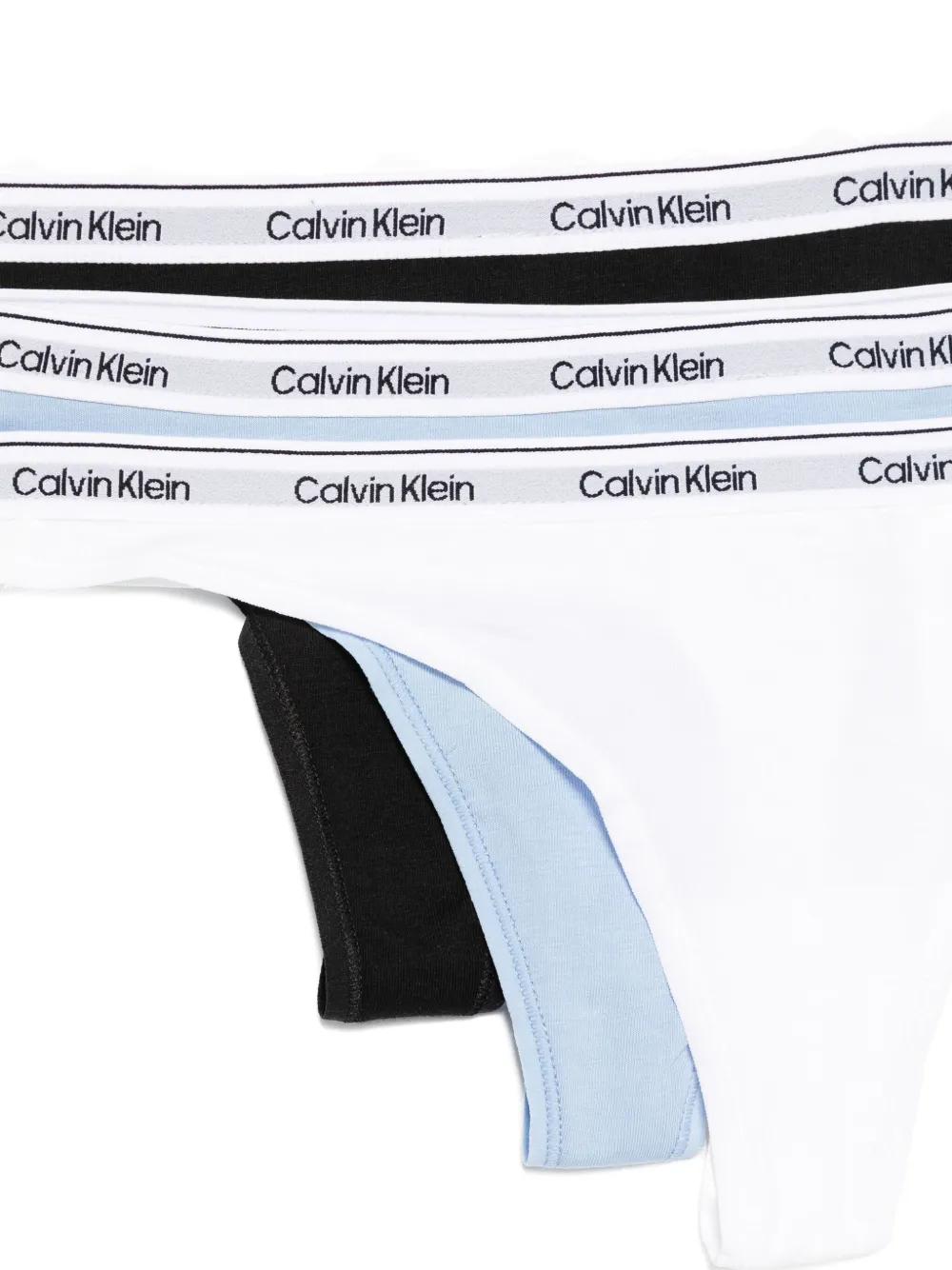 Calvin Klein Drie strings met logo Blauw