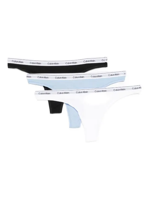 Calvin Klein logo thongs (set of three)