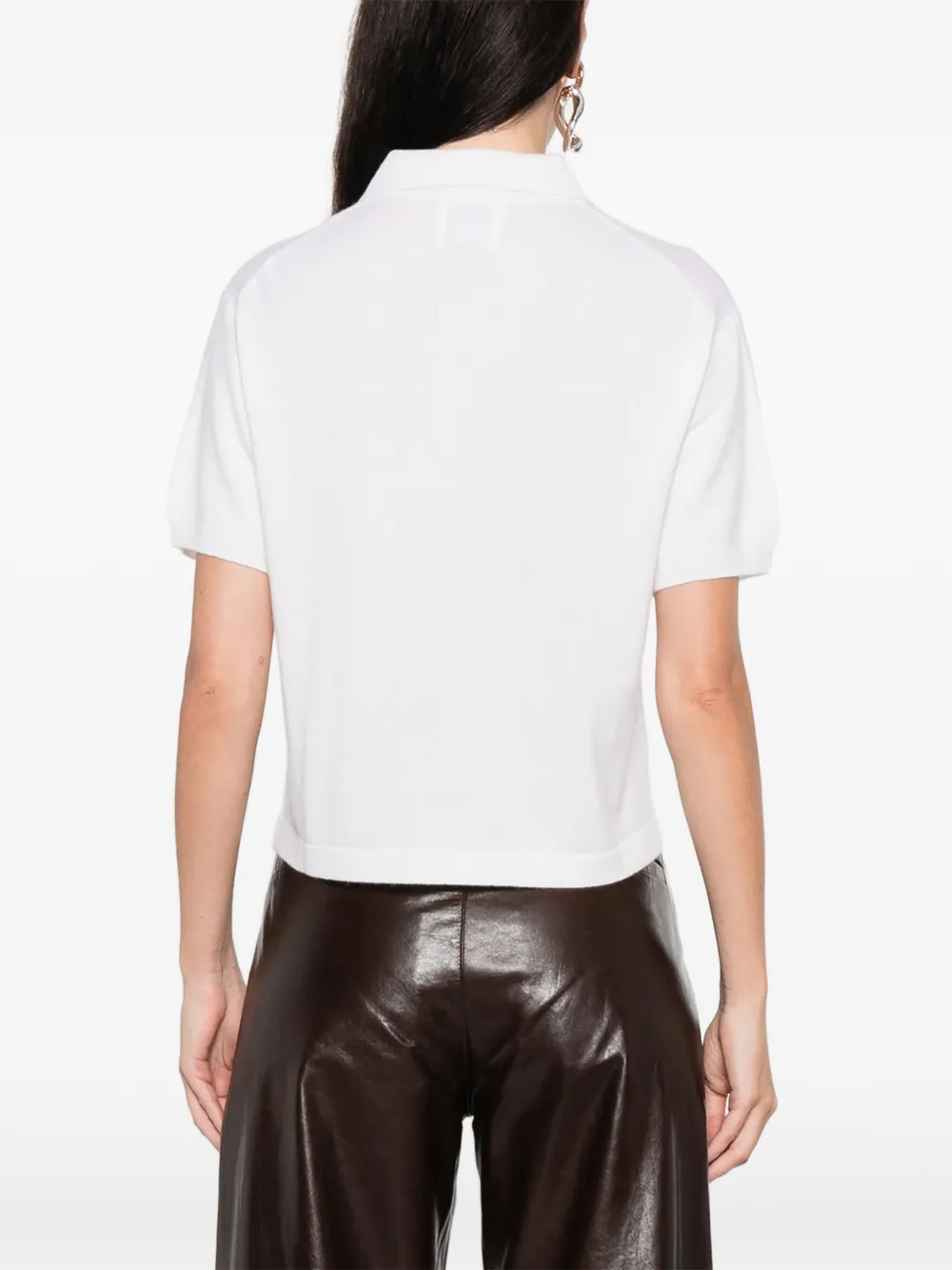 Allude buttoned polo top Beige