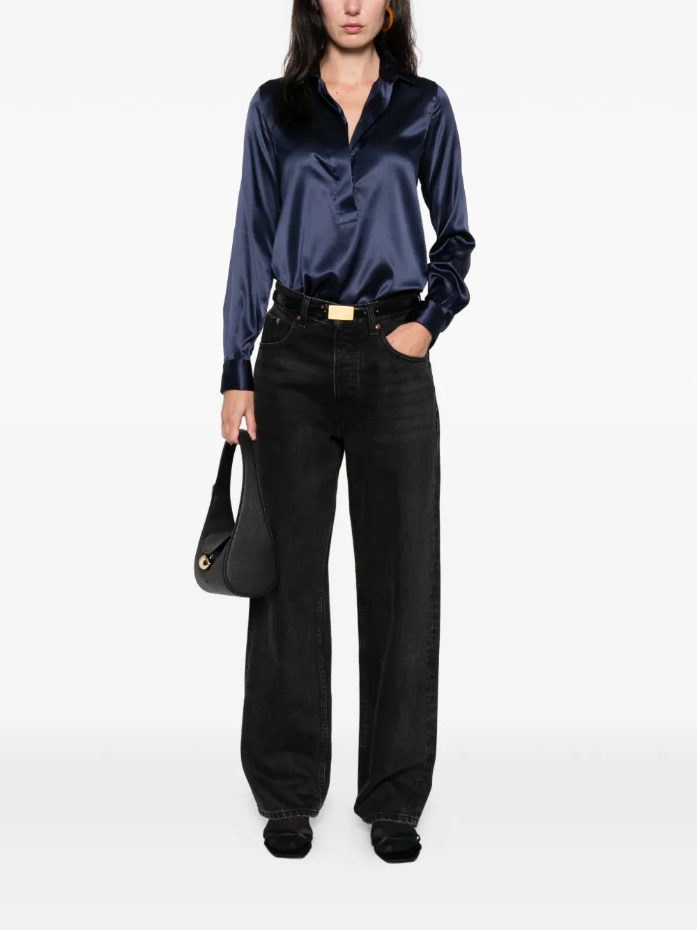 Guglielminotti buttoned silk blouse | Blouses | Image 2