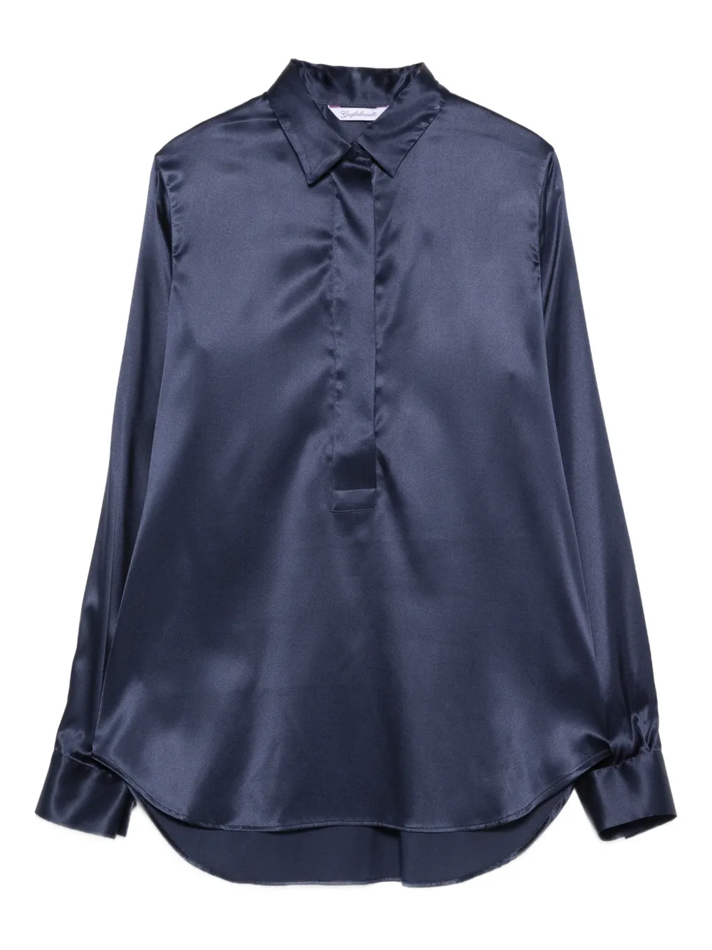 Guglielminotti buttoned silk blouse | Blue | Image 1