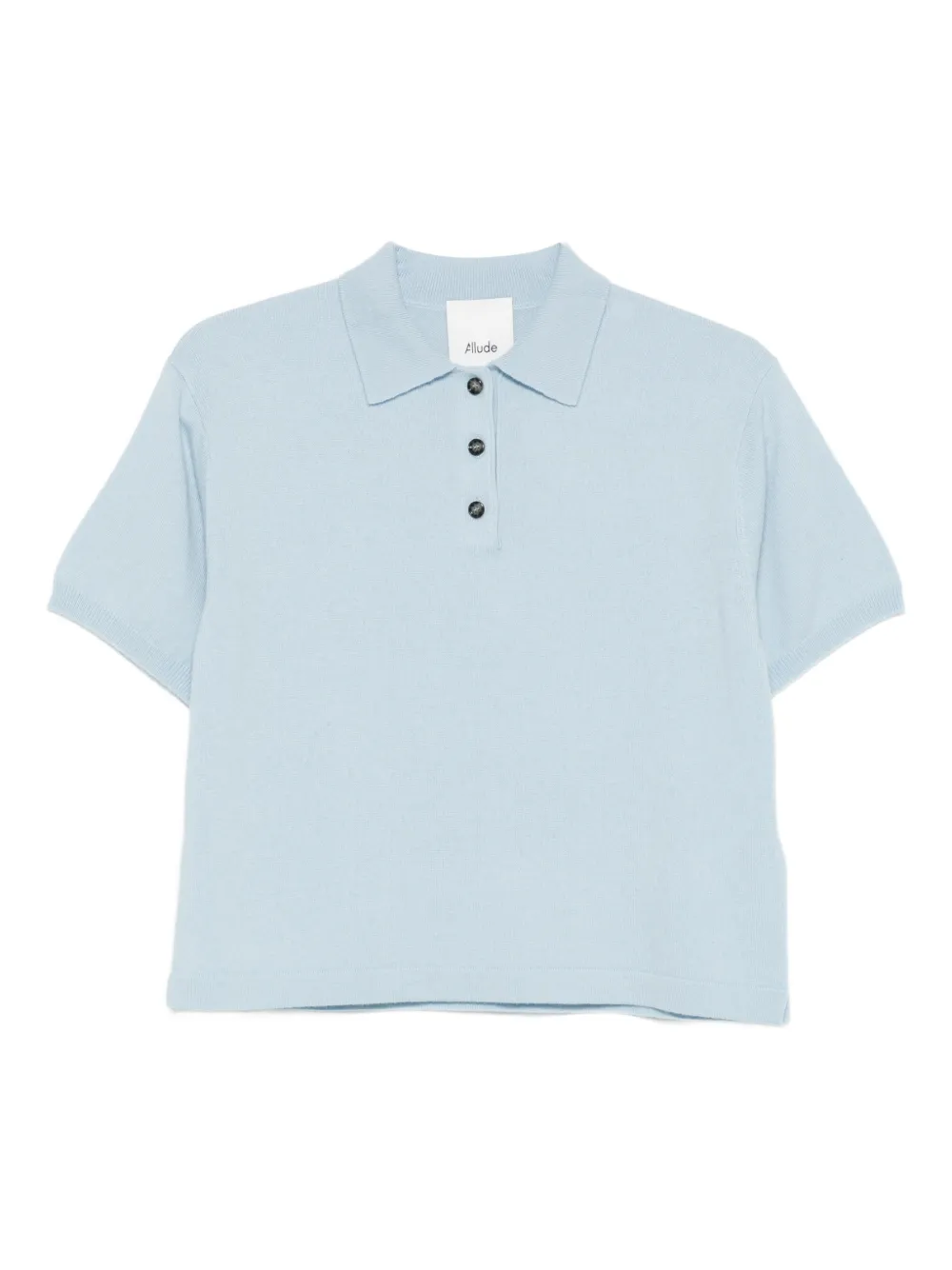 Allude cashmere buttoned polo top - Blu