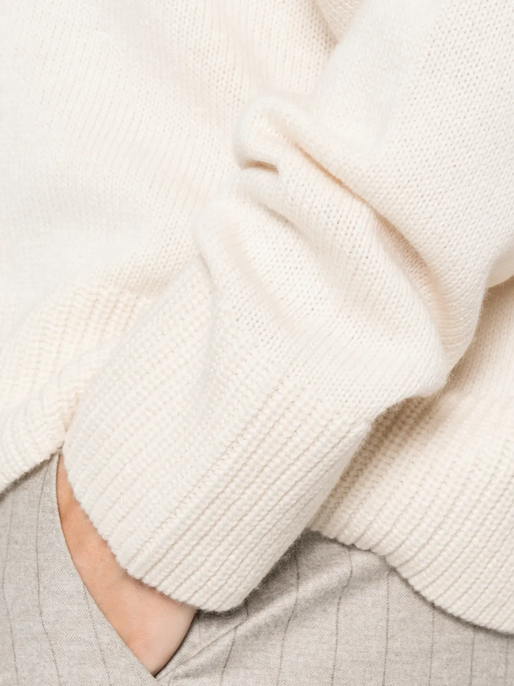 Allude crew-neck sweater Beige