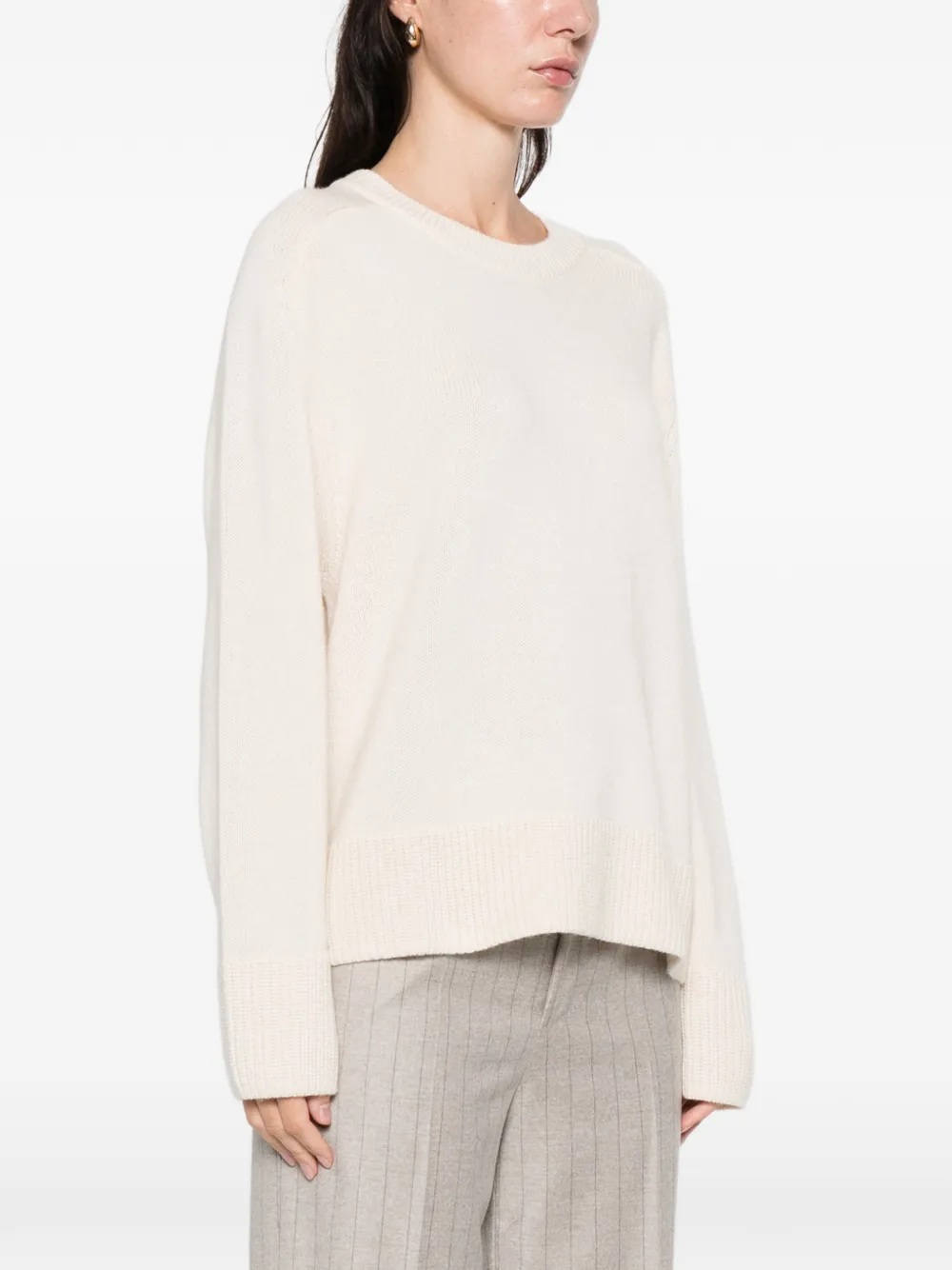 Allude crew-neck sweater Beige