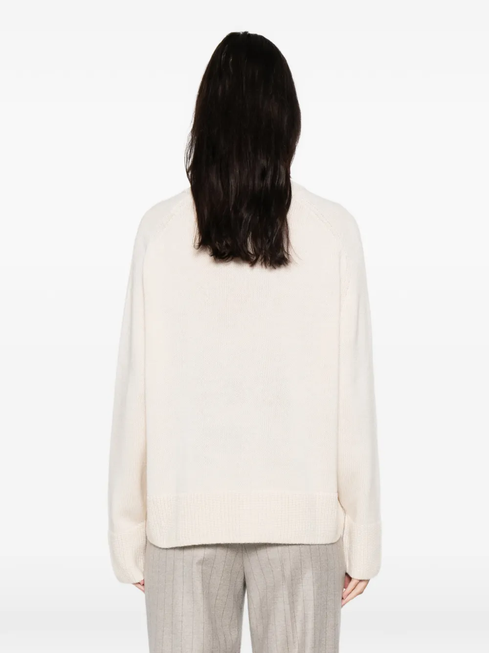 Allude crew-neck sweater Beige