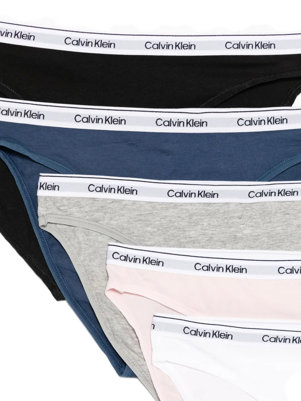 Calvin Klein Vijf slips met logoband Zwart