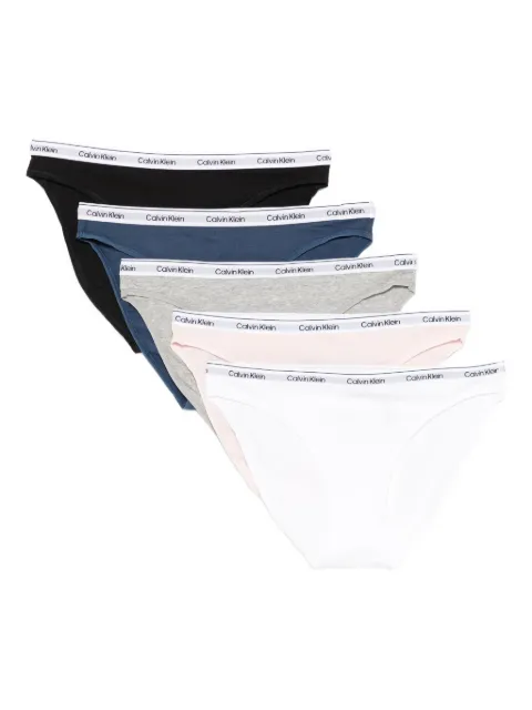 Calvin Klein logo-waistband briefs (pack of five)
