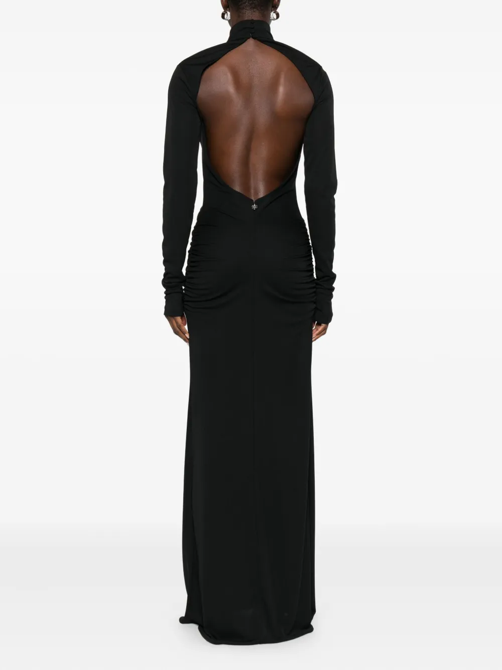 Aniye By Roll-neck Gathered Dress In Black