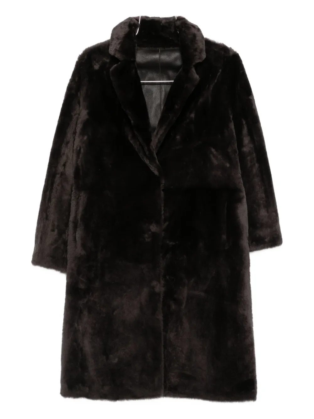 Yves Salomon Cappotto con revers classici - Marrone