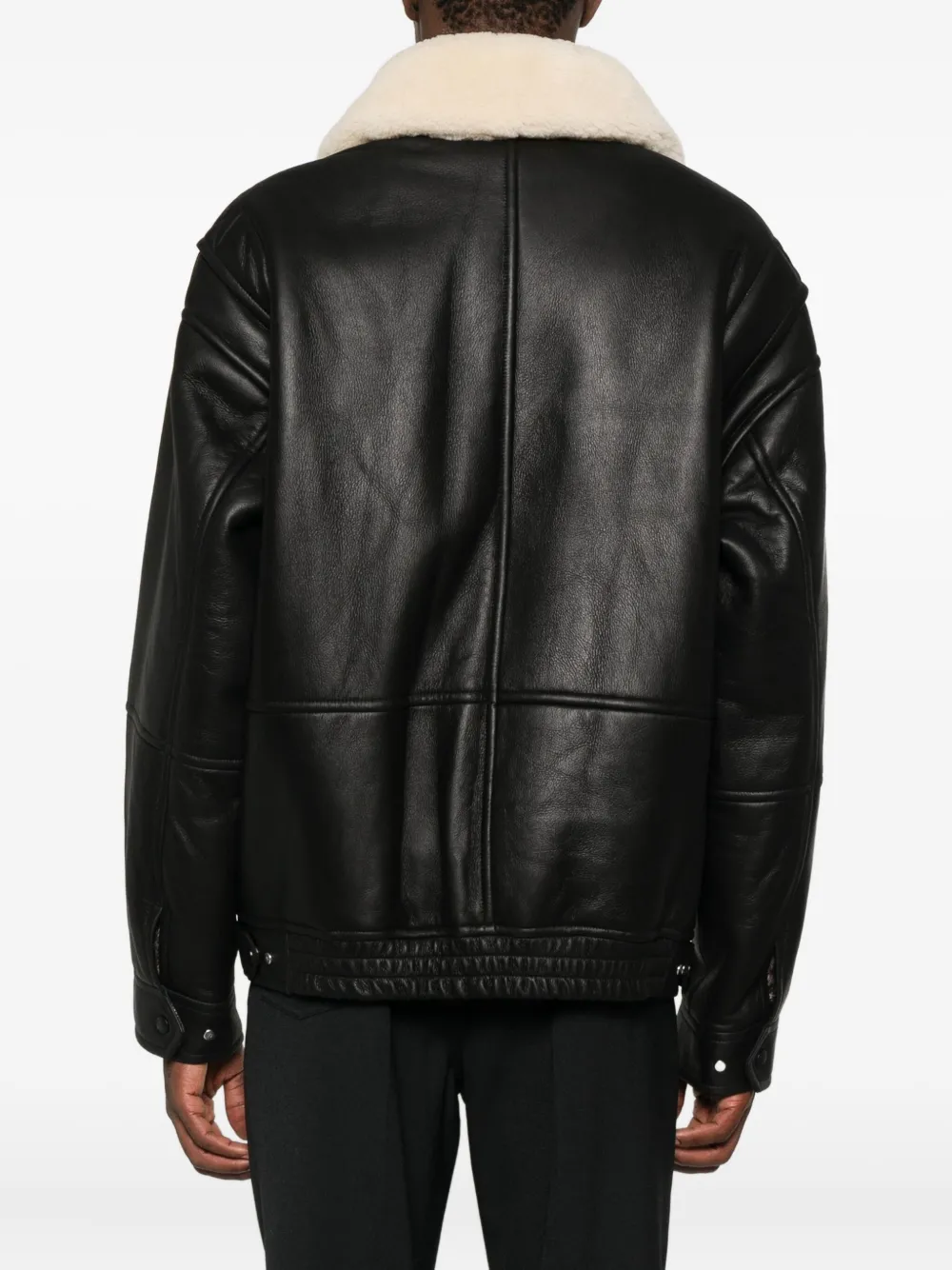 Yves Salomon Jack met lammy kraag Zwart