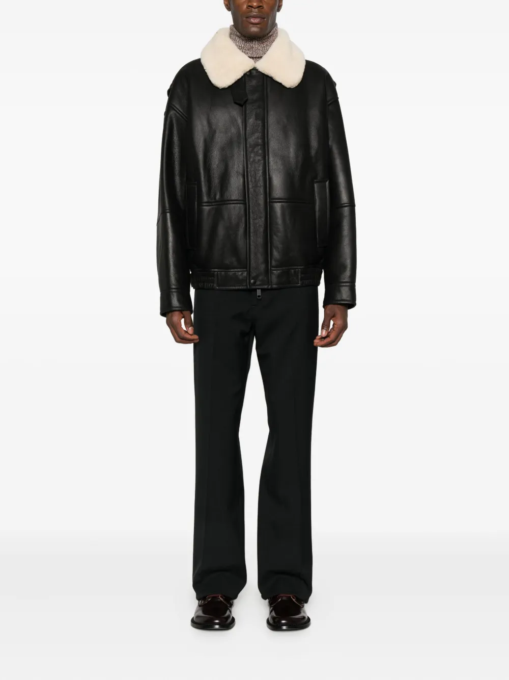 Yves Salomon shearling-collar jacket | Leather Jackets | Image 2