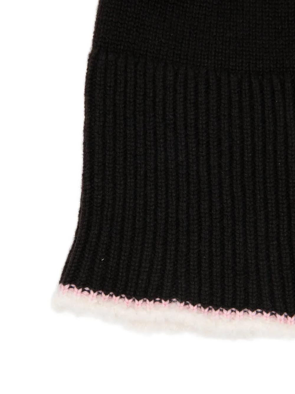 Barrie Ribbed-trim Beanie Hat In Black