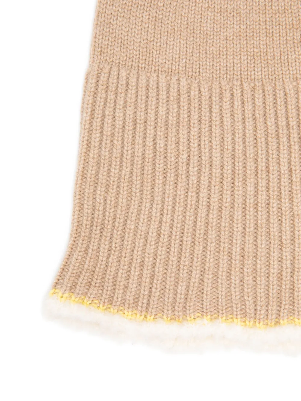 Barrie Ribbed-trim Beanie Hat In Neutral