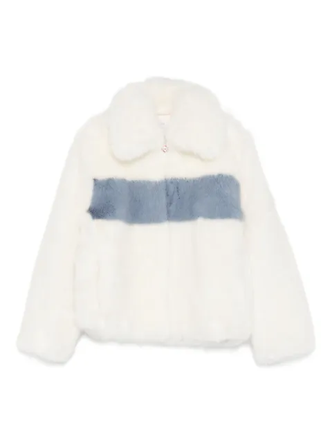 Casablanca collar faux-fur jacket
