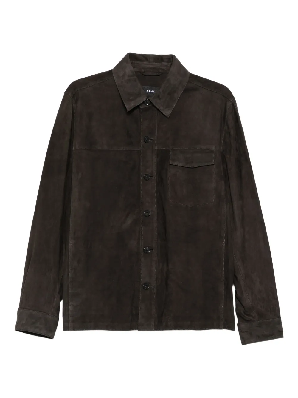 Arma pocketed buttoned shirt jacket | Brown | Image 1