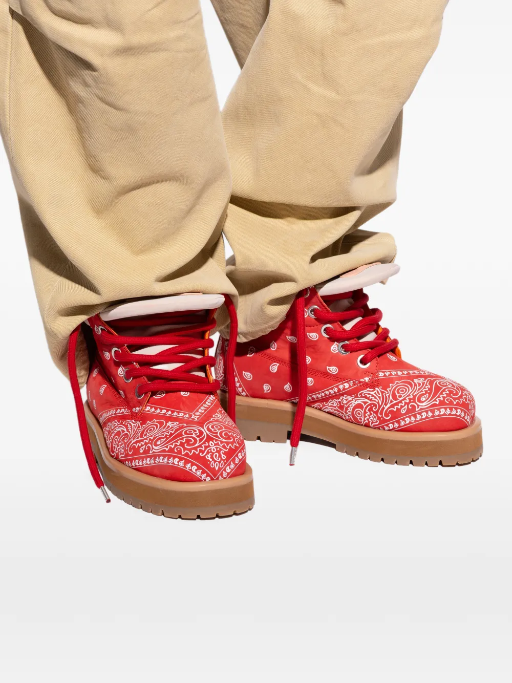 PDF Strada laarzen met bandanaprint Rood