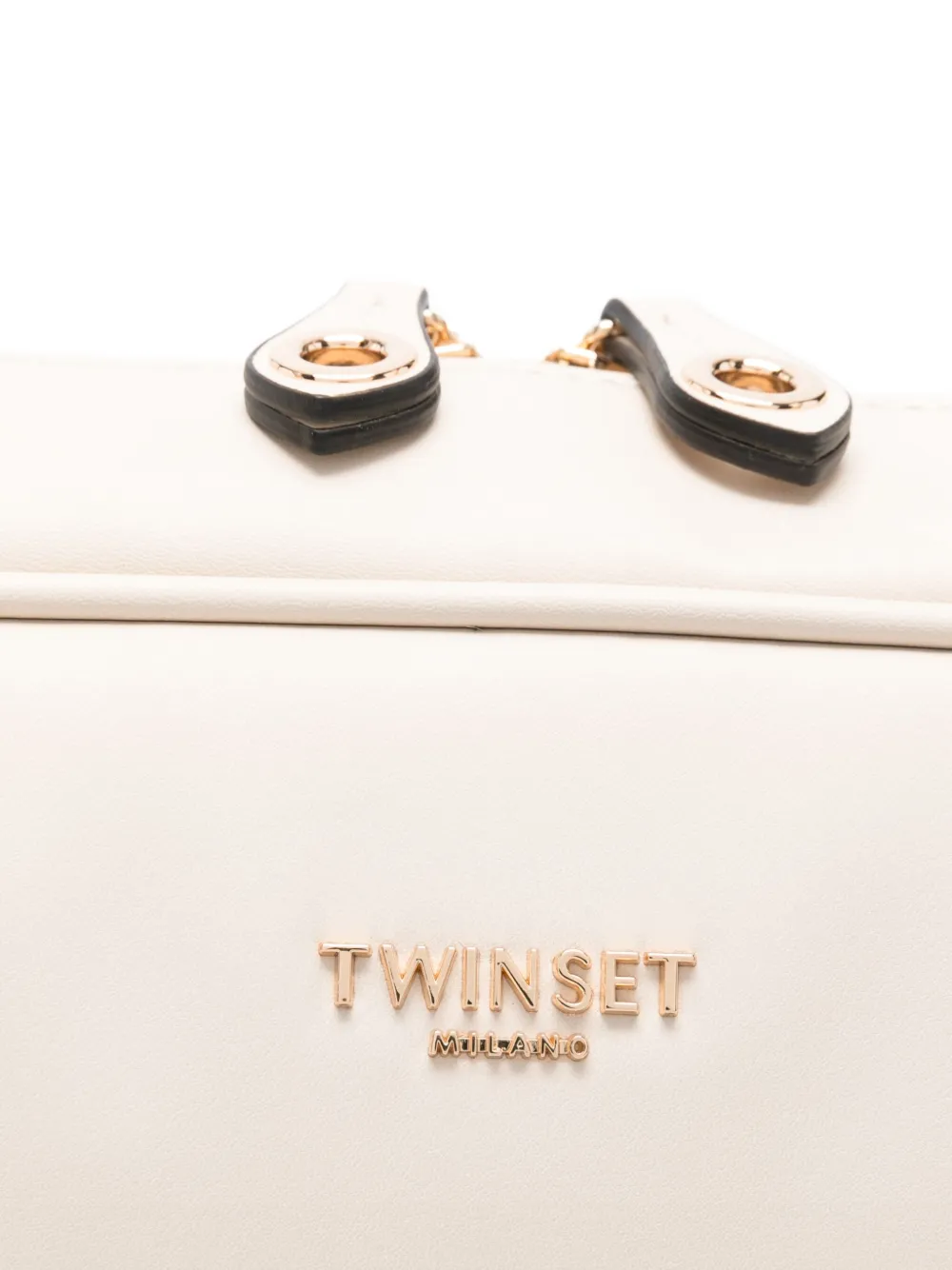 Twinset Logo-lettering Tote Bag In Gold