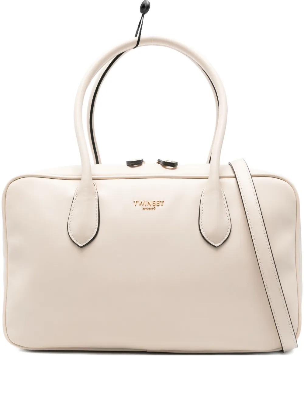 Twinset Logo-lettering Tote Bag In Gold