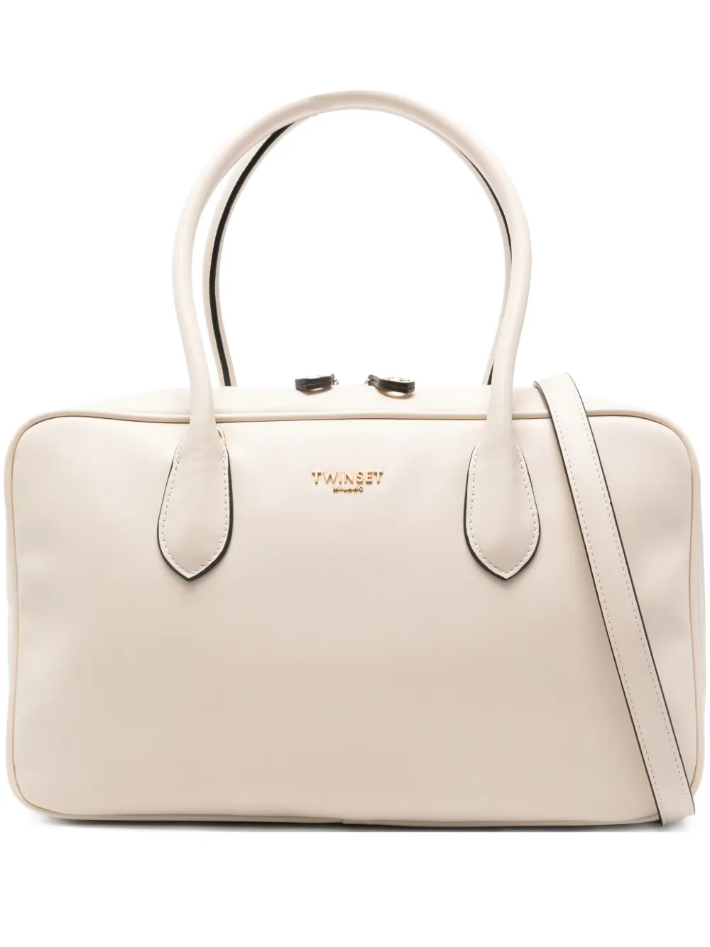 TWINSET logo-lettering tote bag - Toni neutri