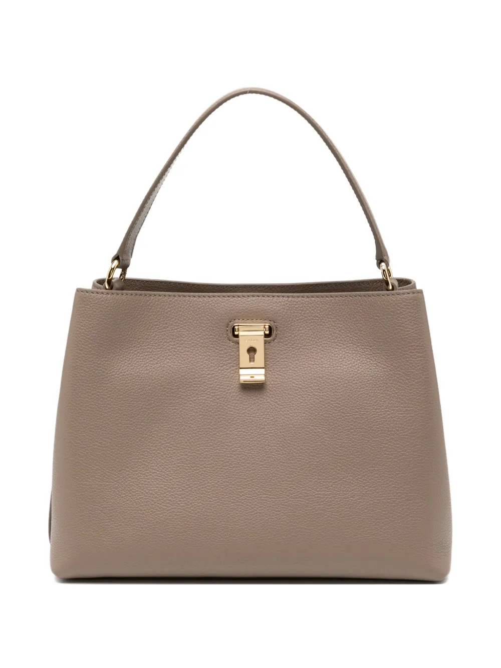 Bally Top Handle Lock Shoulder Bag In Brown
