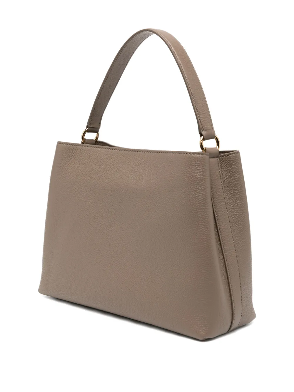 Bally Top Handle Lock Shoulder Bag In Brown