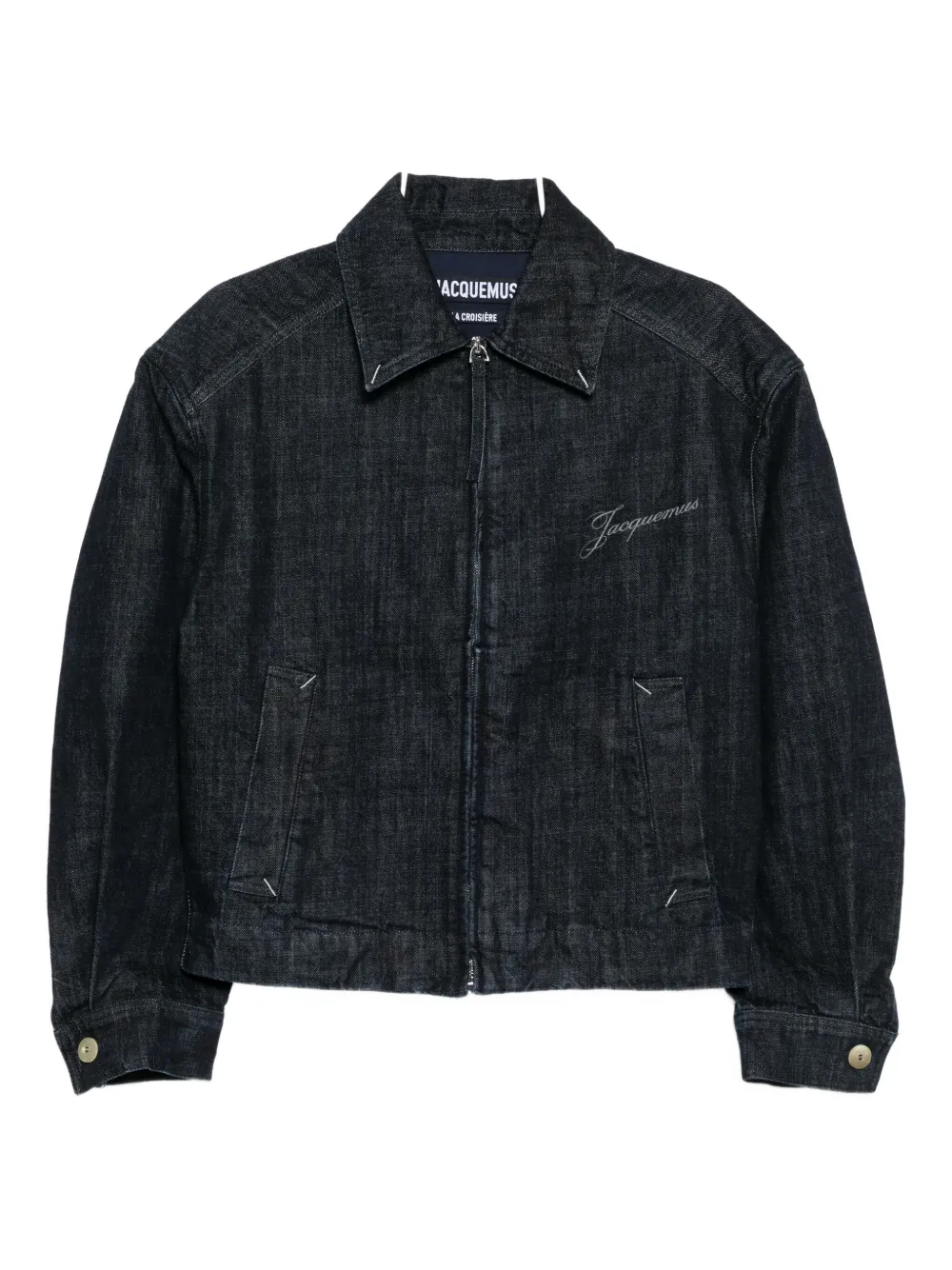 Jacquemus Giacca denim con logo - Oro