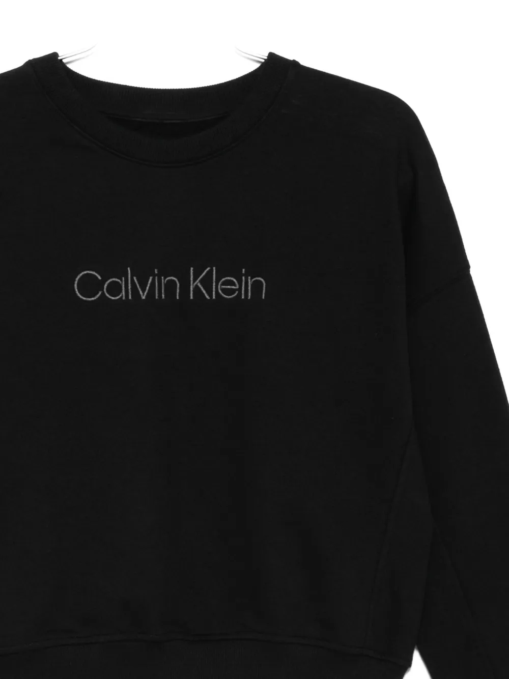 Calvin Klein Logo-embroidered Sweater In Black