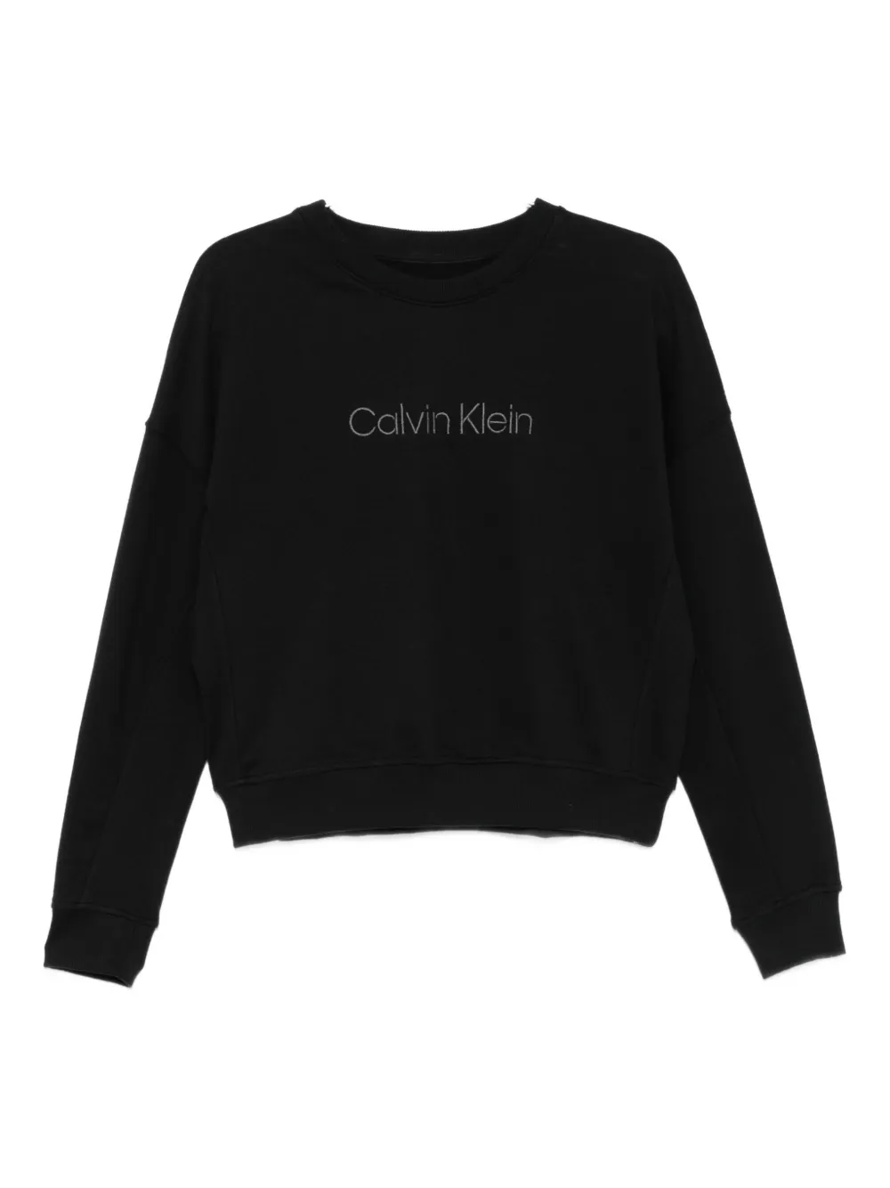 Calvin Klein Logo-embroidered Sweater In Black